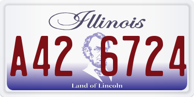 IL license plate A426724