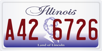 IL license plate A426726