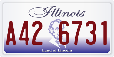 IL license plate A426731