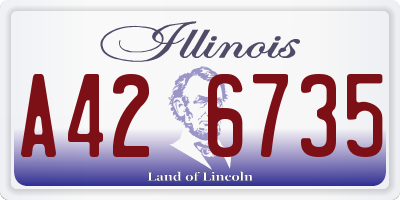 IL license plate A426735