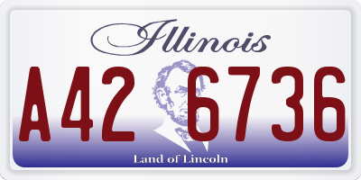 IL license plate A426736