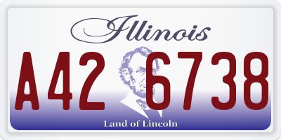 IL license plate A426738