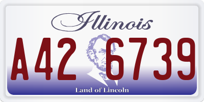 IL license plate A426739