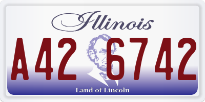 IL license plate A426742