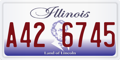IL license plate A426745