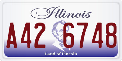 IL license plate A426748