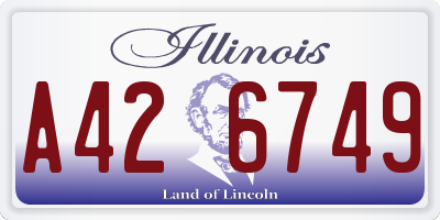 IL license plate A426749