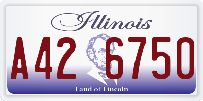 IL license plate A426750