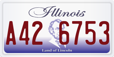 IL license plate A426753