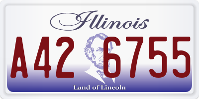 IL license plate A426755