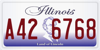 IL license plate A426768