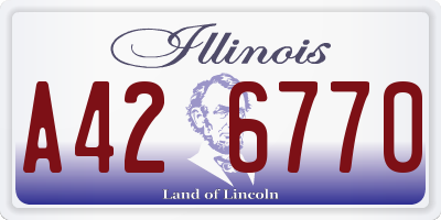 IL license plate A426770