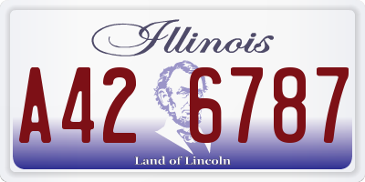 IL license plate A426787