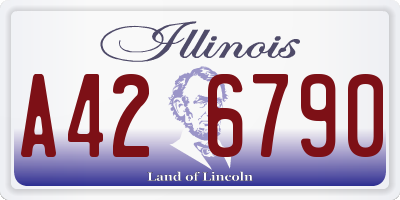 IL license plate A426790
