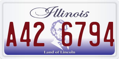 IL license plate A426794
