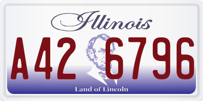 IL license plate A426796