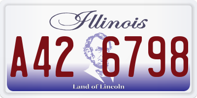 IL license plate A426798