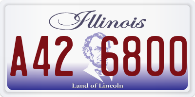 IL license plate A426800