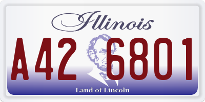 IL license plate A426801