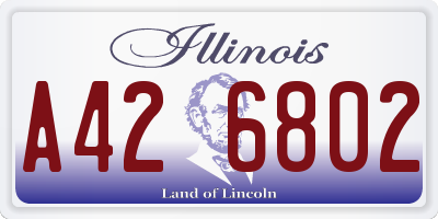 IL license plate A426802