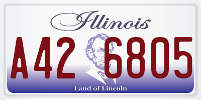 IL license plate A426805