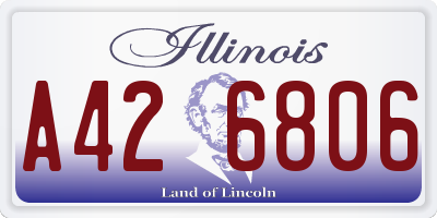 IL license plate A426806