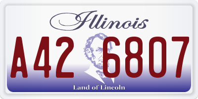 IL license plate A426807