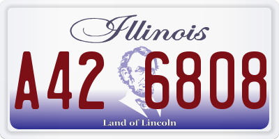 IL license plate A426808