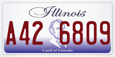 IL license plate A426809