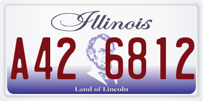 IL license plate A426812