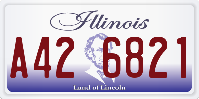IL license plate A426821