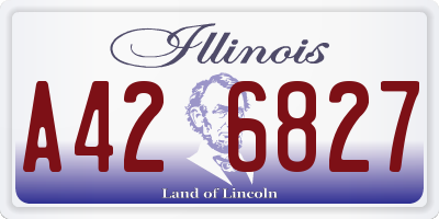 IL license plate A426827
