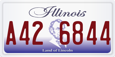 IL license plate A426844