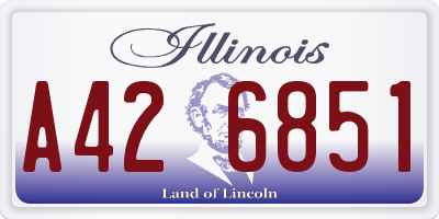 IL license plate A426851