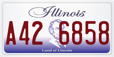 IL license plate A426858