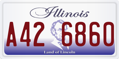 IL license plate A426860