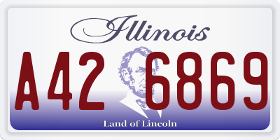 IL license plate A426869