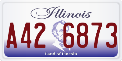 IL license plate A426873