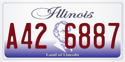 IL license plate A426887