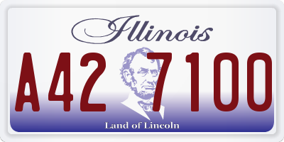 IL license plate A427100
