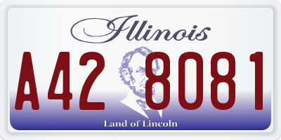 IL license plate A428081