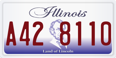 IL license plate A428110