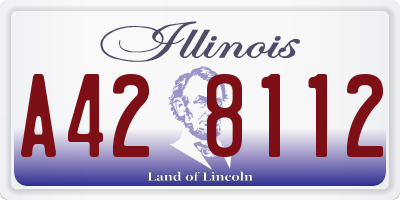 IL license plate A428112