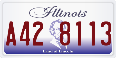 IL license plate A428113