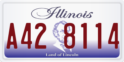 IL license plate A428114