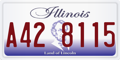 IL license plate A428115