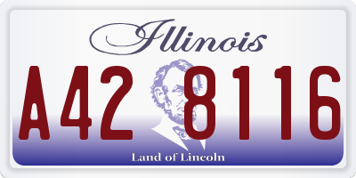 IL license plate A428116