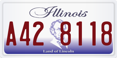 IL license plate A428118
