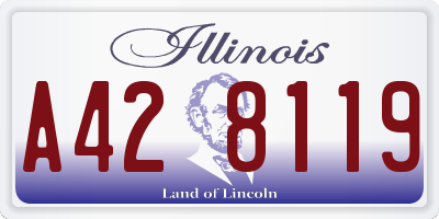 IL license plate A428119