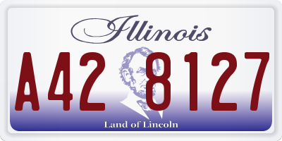 IL license plate A428127